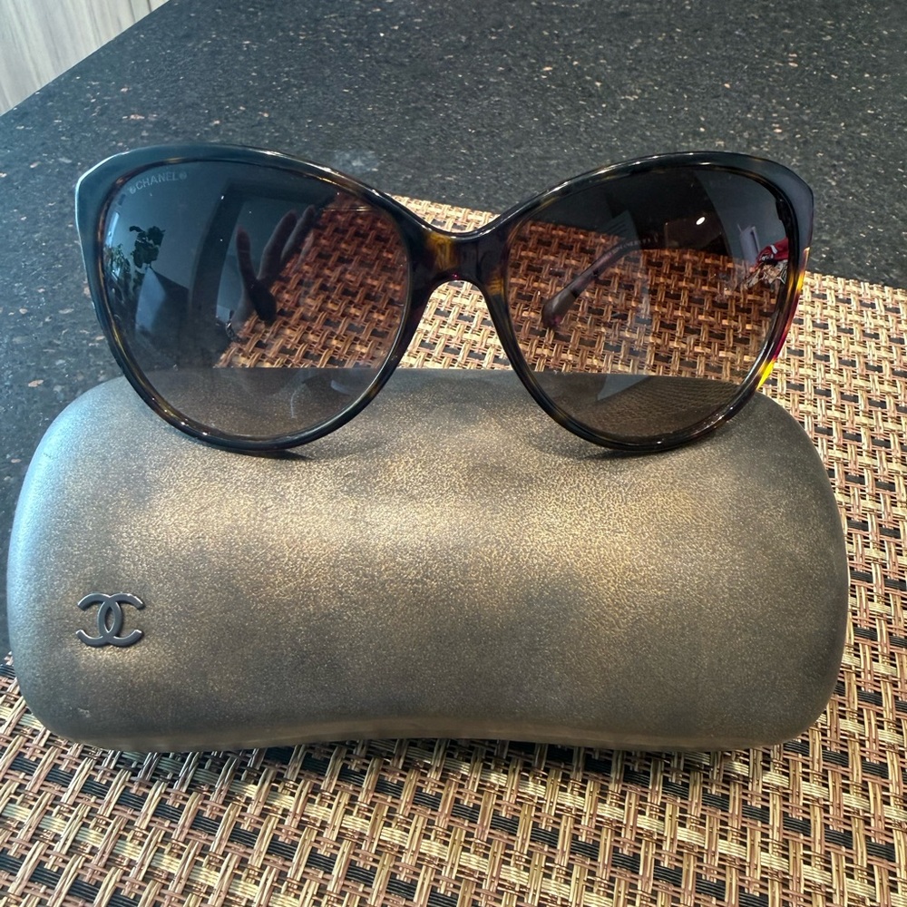 Chanel Women's Oversized Tortoiseshell Sunglasses - Brown